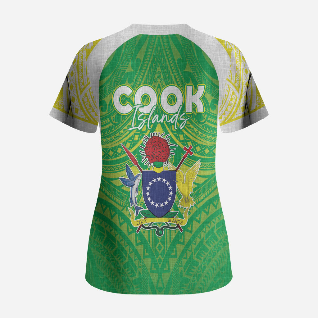 Kuki Independence 2026 Scrub Top Cook Islands 15 Finest Green Version