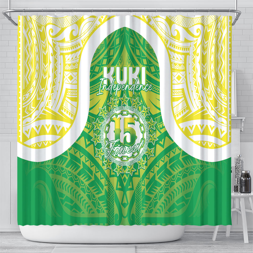 Kuki Independence 2026 Shower Curtain Cook Islands 15 Finest Green Version