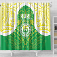 Kuki Independence 2026 Shower Curtain Cook Islands 15 Finest Green Version