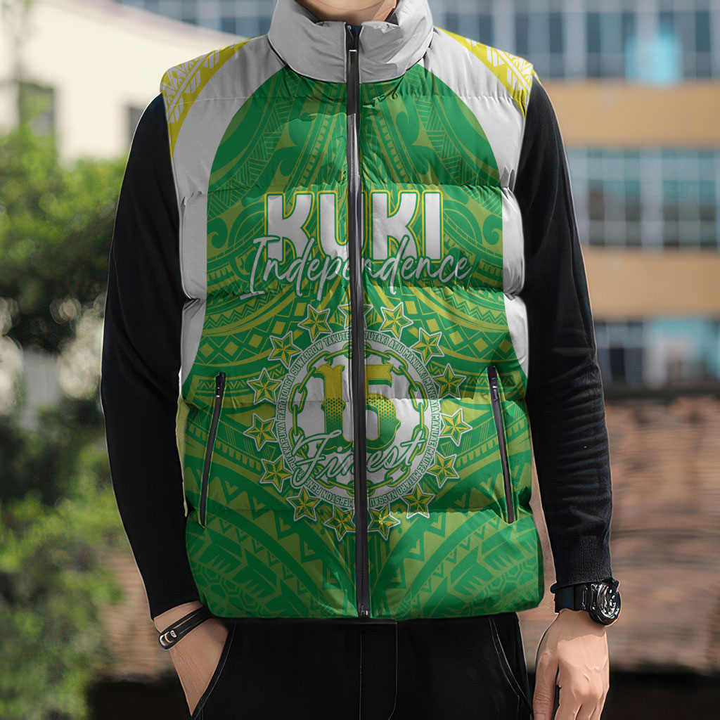 Kuki Independence 2026 Sleeveless Puffer Jacket Cook Islands 15 Finest Green Version