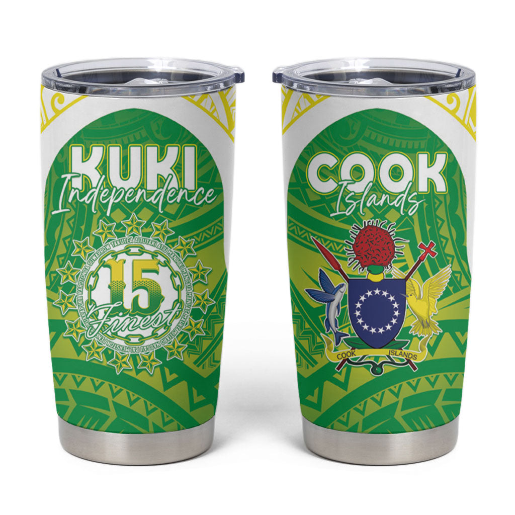 Kuki Independence 2026 Tumbler Cup Cook Islands 15 Finest Green Version