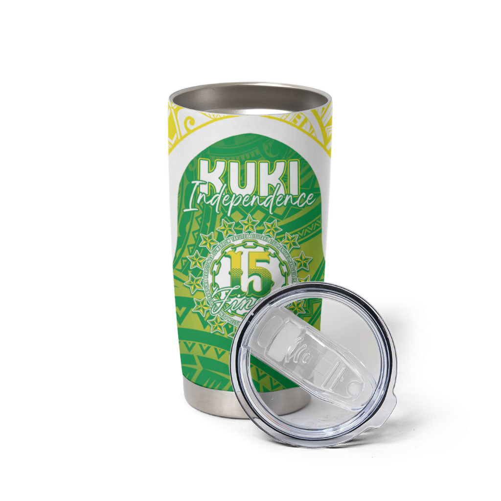 Kuki Independence 2026 Tumbler Cup Cook Islands 15 Finest Green Version