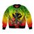 Personalized Hawaii Bomber Jacket Kakau Kanaka Maoli With Hibiscus Flowers LT05 Unisex Reggae - Polynesian Pride