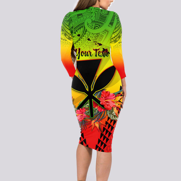 King Kamehameha Day Hawaii Sleeve Zip Bomber Jacket Paradise of the Pacific Tribal Kakau with Kanaka Maoli - Blue LT9 main image 0