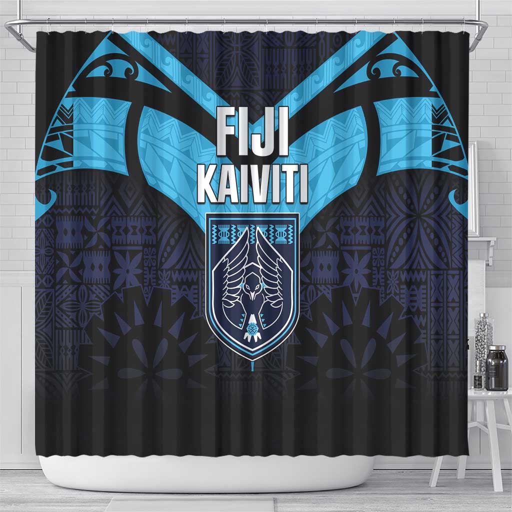 Fiji Kaiviti Rugby Shower Curtain Fiji Tapa Pattern