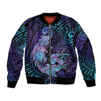 Hawaii Makahiki Turtle Bomber Jacket Spiral Polynesian Tattoo