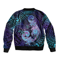 Hawaii Makahiki Turtle Bomber Jacket Spiral Polynesian Tattoo