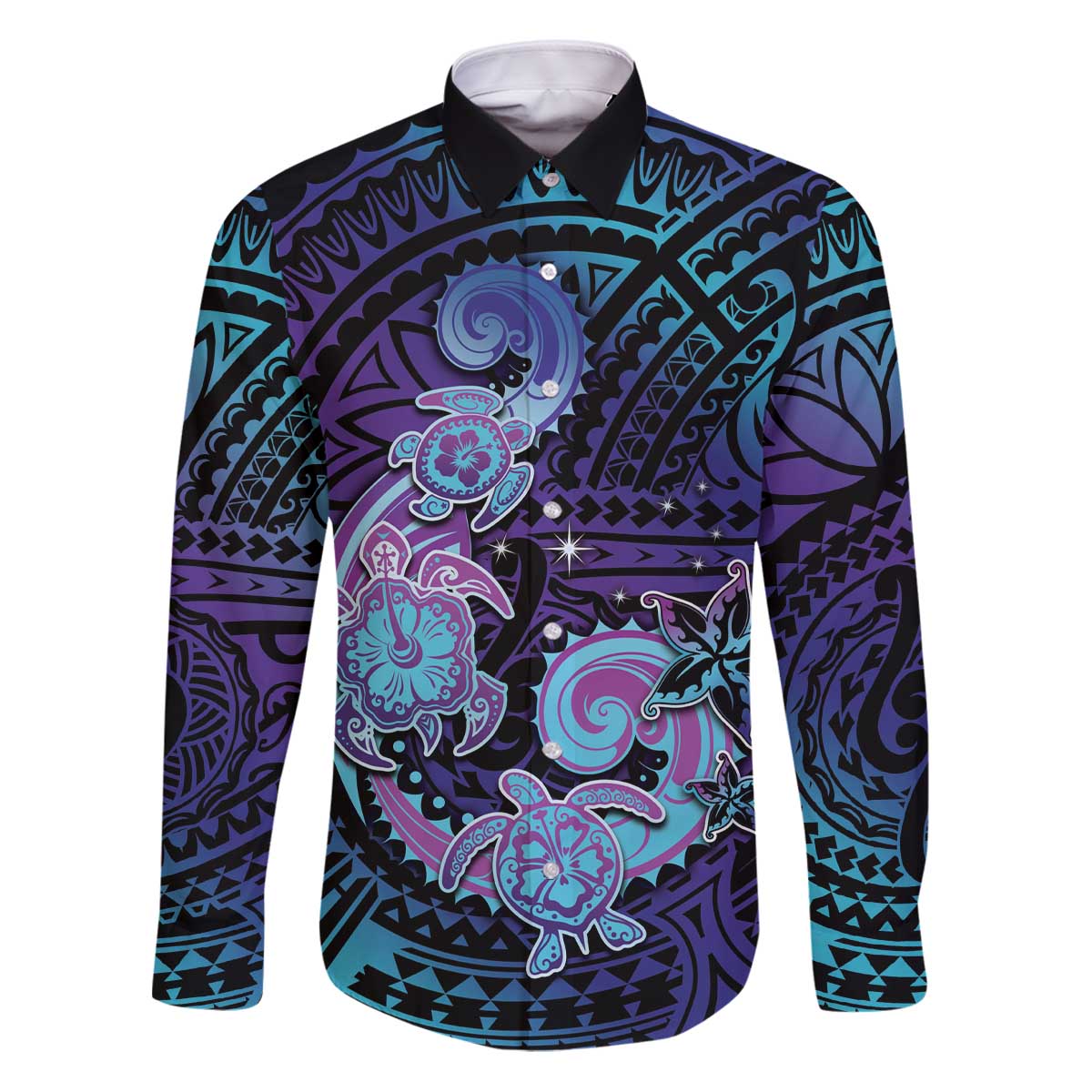 Hawaii Makahiki Turtle Family Matching Puletasi and Hawaiian Shirt Spiral Polynesian Tattoo