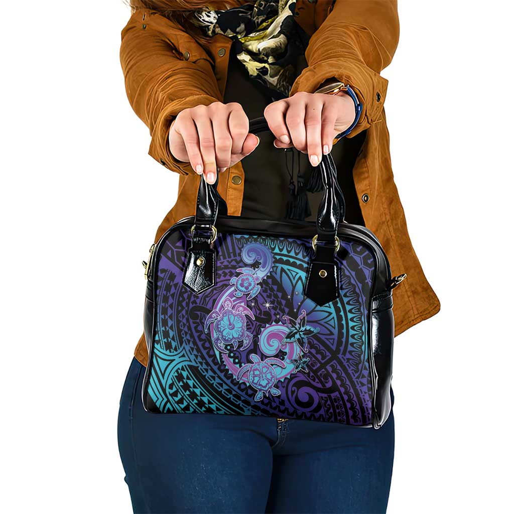 Hawaii Makahiki Turtle Shoulder Handbag Spiral Polynesian Tattoo LT05 One Size Purple - Polynesian Pride