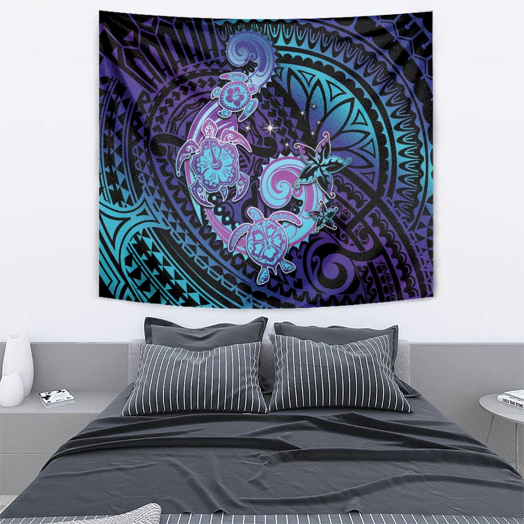 Hawaii Makahiki Turtle Tapestry Spiral Polynesian Tattoo