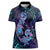 Hawaii Makahiki Turtle Women Polo Shirt Spiral Polynesian Tattoo