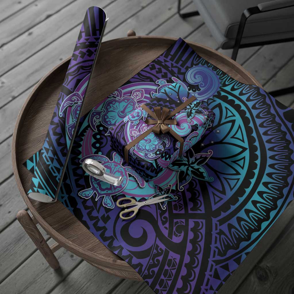 Hawaii Makahiki Turtle Wrapping Paper Spiral Polynesian Tattoo - Polynesian Pride