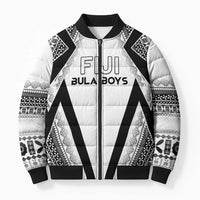 Custom Bula Fiji Football Bomber Puffer Jacket Go Champions - Polynesian Pride