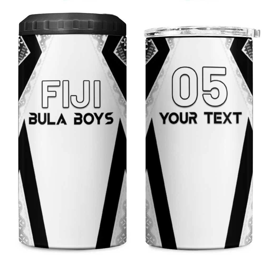 Custom Bula Fiji Football 4 in 1 Can Cooler Tumbler Go Champions - Polynesian Pride