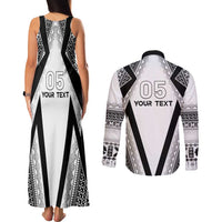 Custom Bula Fiji Football Couples Matching Tank Maxi Dress and Long Sleeve Button Shirt Go Champions - Polynesian Pride