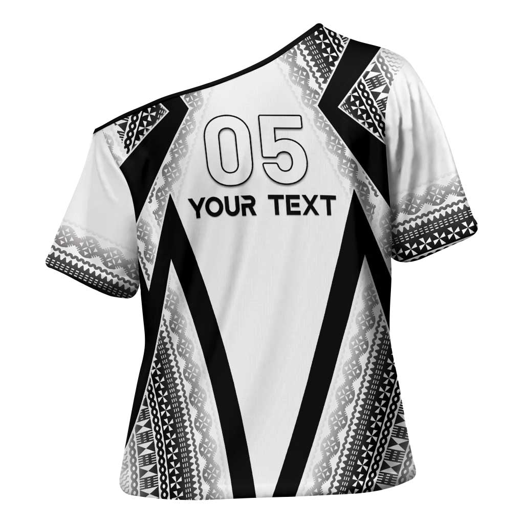 Custom Bula Fiji Football Cross Shoulder Shirt Go Champions - Polynesian Pride