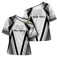 Custom Bula Fiji Football Cross Shoulder Shirt Go Champions - Polynesian Pride