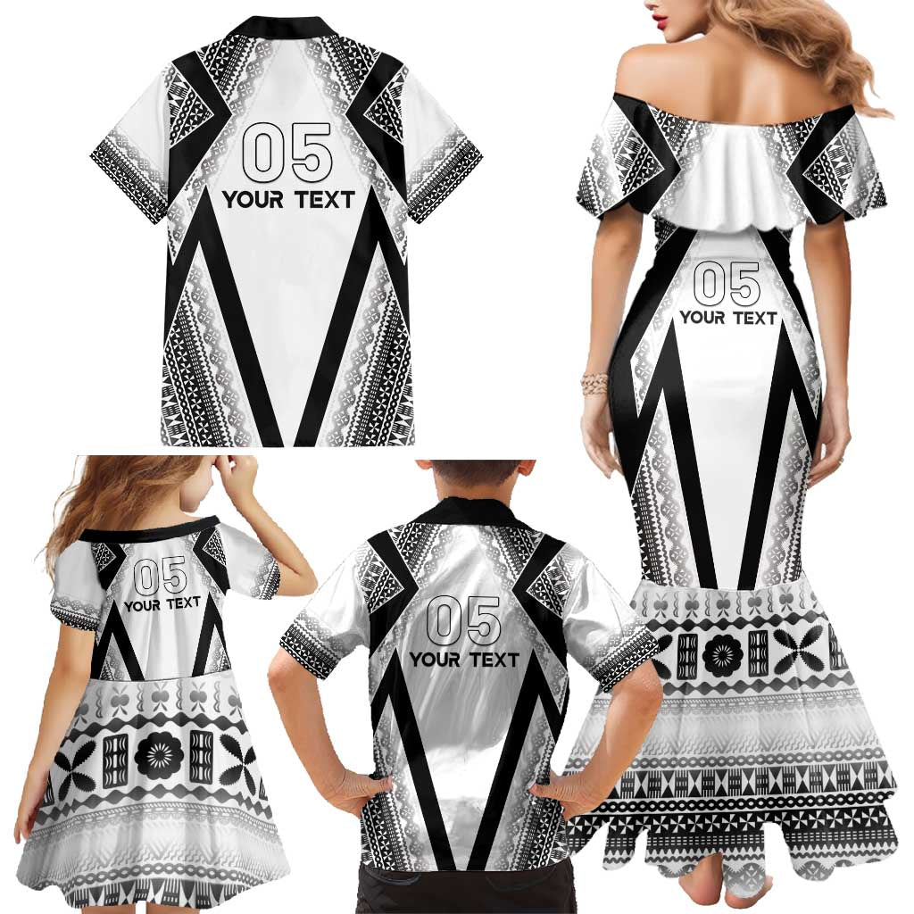 Custom Bula Fiji Football Family Matching Mermaid Dress and Hawaiian Shirt Go Champions - Polynesian Pride