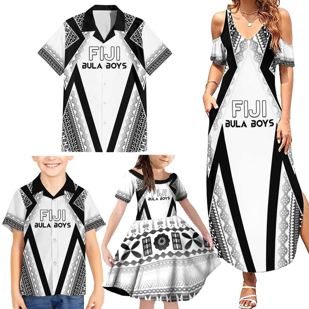 Custom Bula Fiji Football Family Matching Summer Maxi Dress and Hawaiian Shirt Go Champions - Polynesian Pride