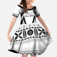 Custom Bula Fiji Football Kid Short Sleeve Dress Go Champions - Polynesian Pride