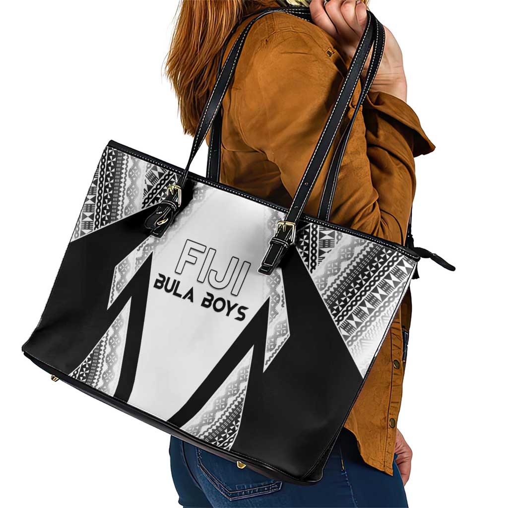 Bula Fiji Football Leather Tote Bag Go Champions - Polynesian Pride