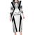 Custom Bula Fiji Football Long Sleeve Bodycon Dress Go Champions - Polynesian Pride
