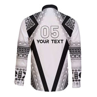 Custom Bula Fiji Football Long Sleeve Button Shirt Go Champions - Polynesian Pride