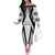 Custom Bula Fiji Football Off The Shoulder Long Sleeve Dress Go Champions - Polynesian Pride