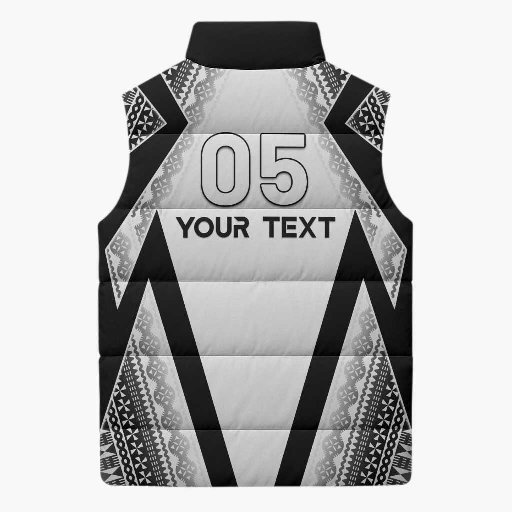 Custom Bula Fiji Football Sleeveless Puffer Jacket Go Champions - Polynesian Pride