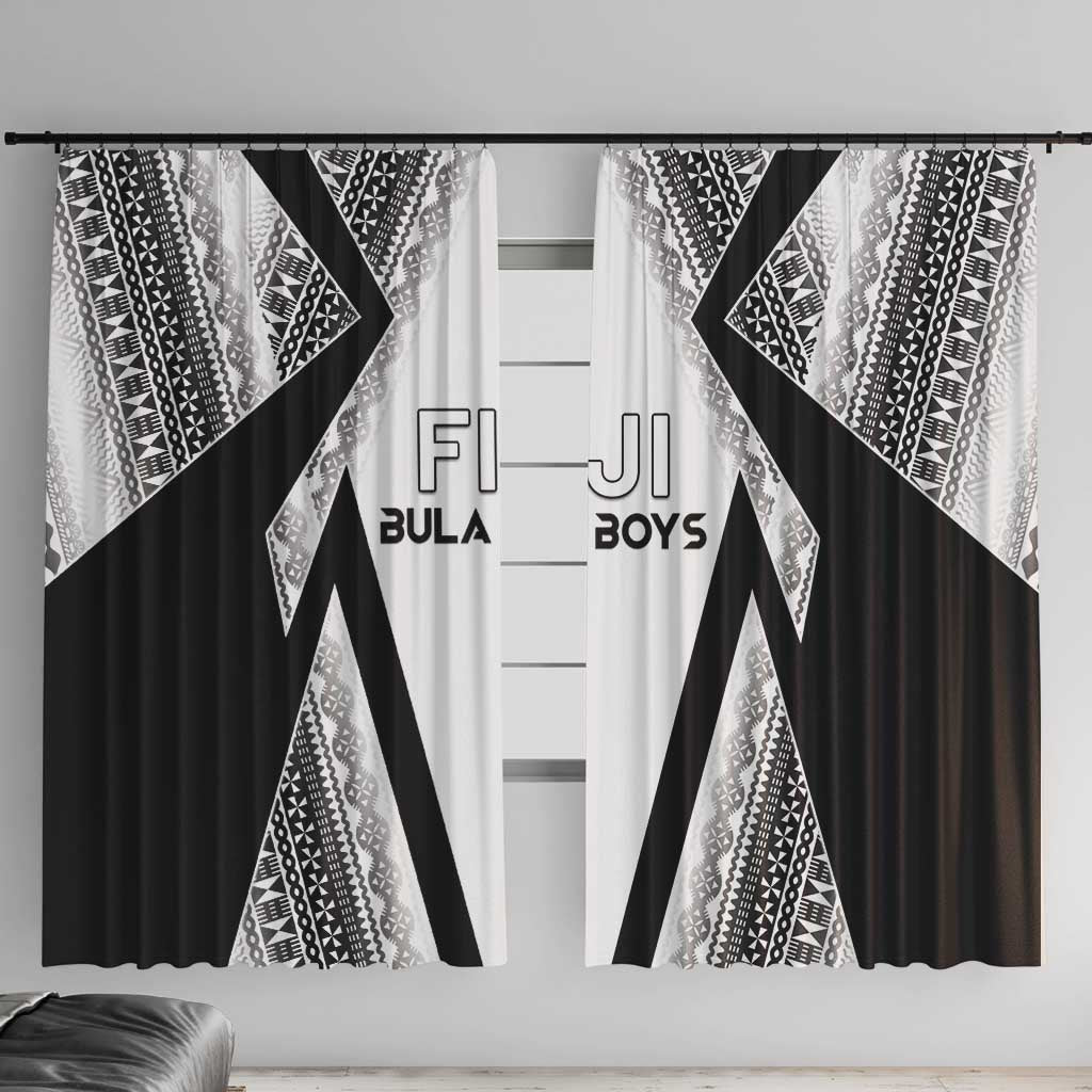 Bula Fiji Football Window Curtain Go Champions - Polynesian Pride