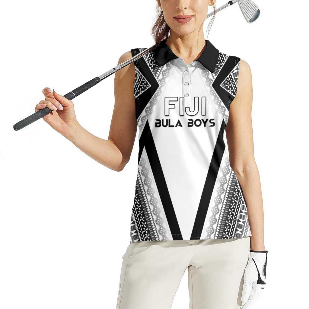Custom Bula Fiji Football Women Sleeveless Polo Shirt Go Champions - Polynesian Pride