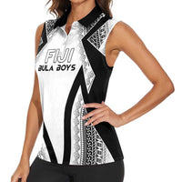 Custom Bula Fiji Football Women Sleeveless Polo Shirt Go Champions - Polynesian Pride
