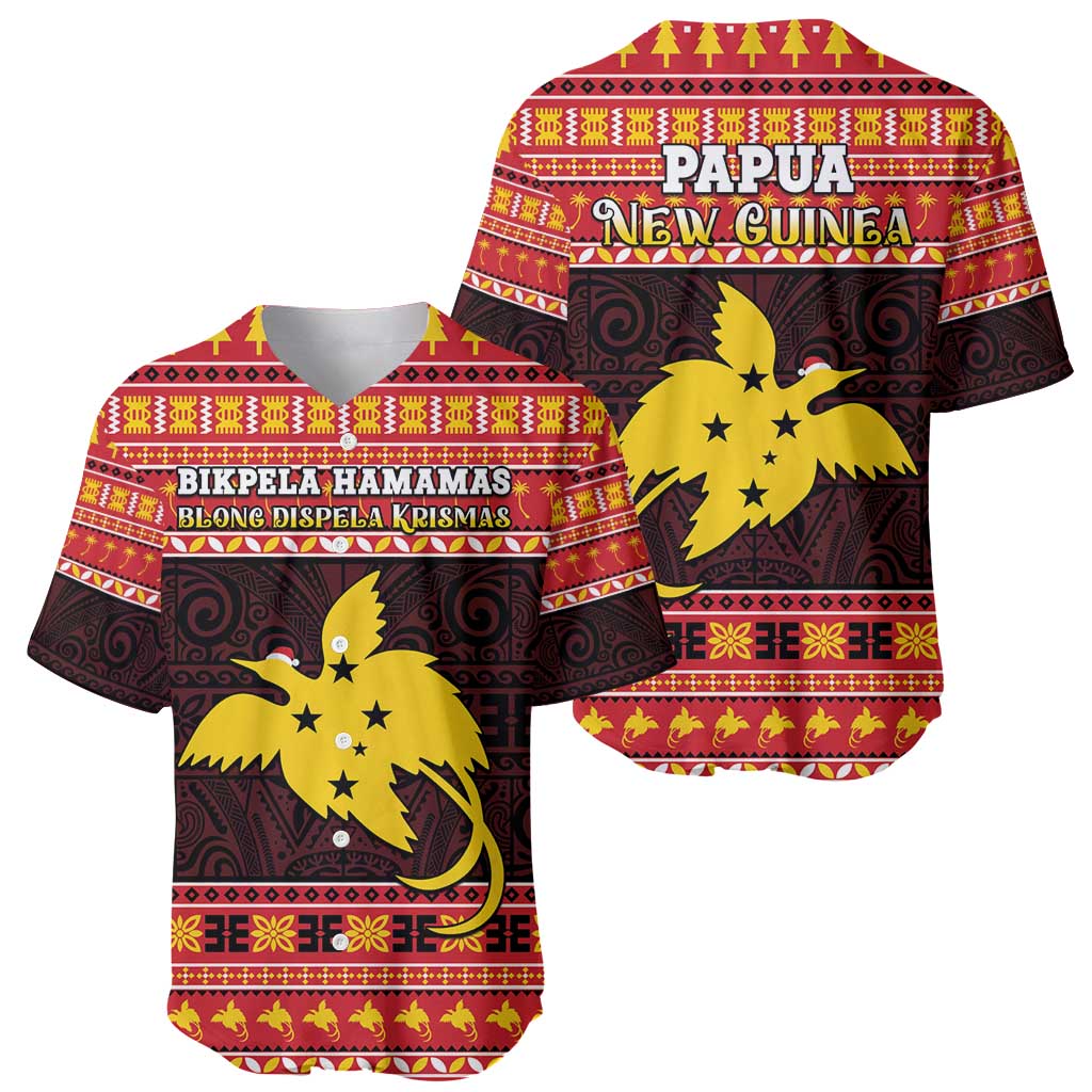 Papua New Guinea Christmas Baseball Jersey Santa Raggiana LT05 - Polynesian Pride