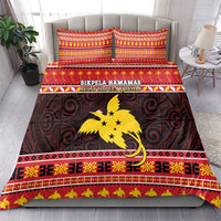 Papua New Guinea Christmas Bedding Set Santa Raggiana