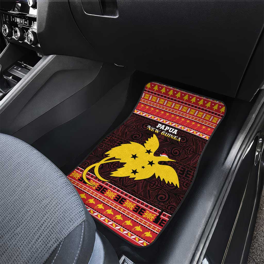 Papua New Guinea Christmas Car Mats Santa Raggiana