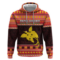 Papua New Guinea Christmas Hoodie Santa Raggiana LT05 Pullover Hoodie Red - Polynesian Pride