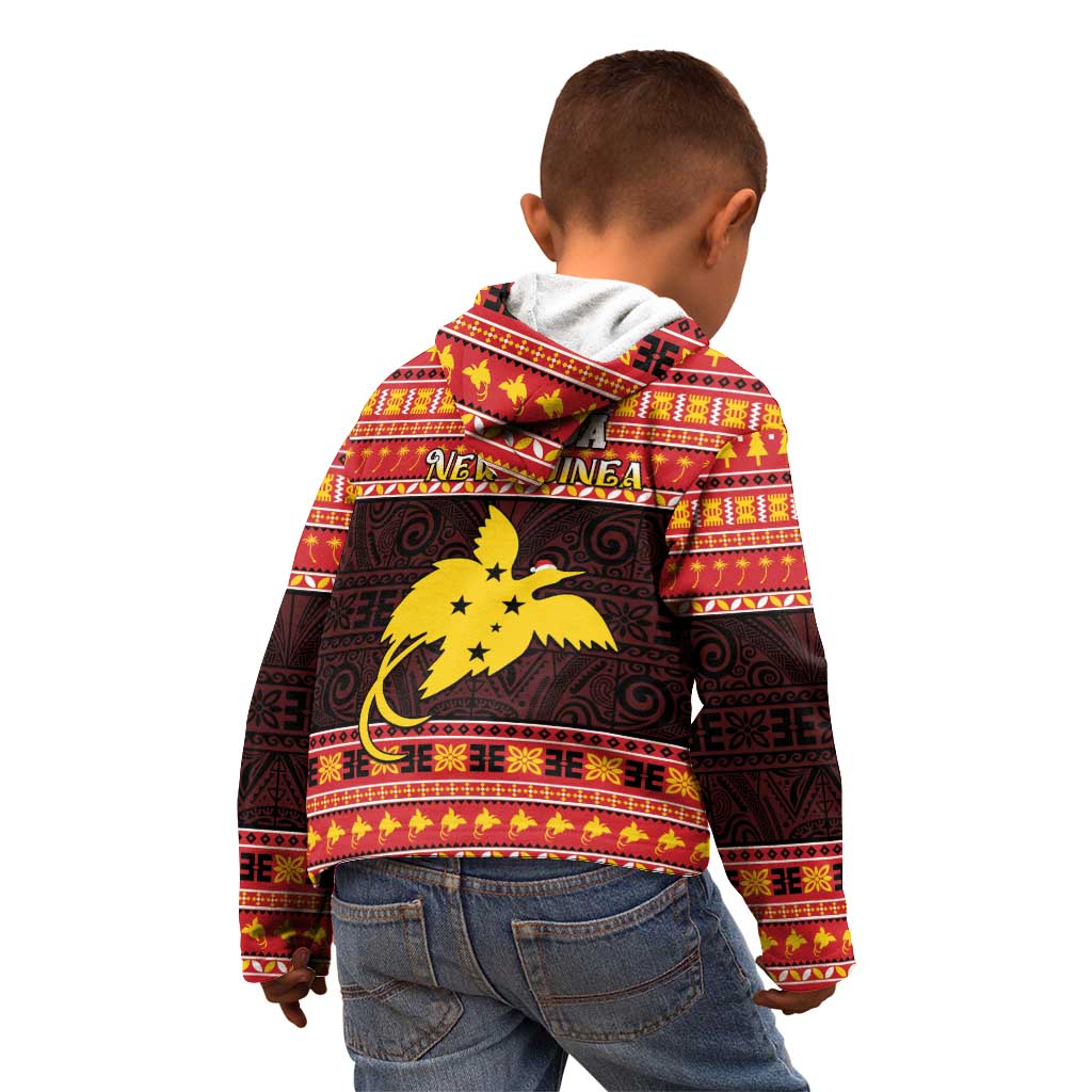 Papua New Guinea Christmas Kid Hoodie Santa Raggiana