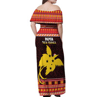 Papua New Guinea Christmas Off Shoulder Maxi Dress Santa Raggiana LT05 - Polynesian Pride