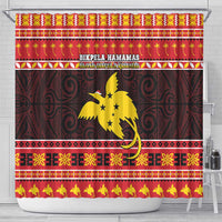 Papua New Guinea Christmas Shower Curtain Santa Raggiana LT05 - Polynesian Pride