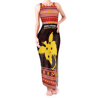 Papua New Guinea Christmas Tank Maxi Dress Santa Raggiana LT05 Women Red - Polynesian Pride