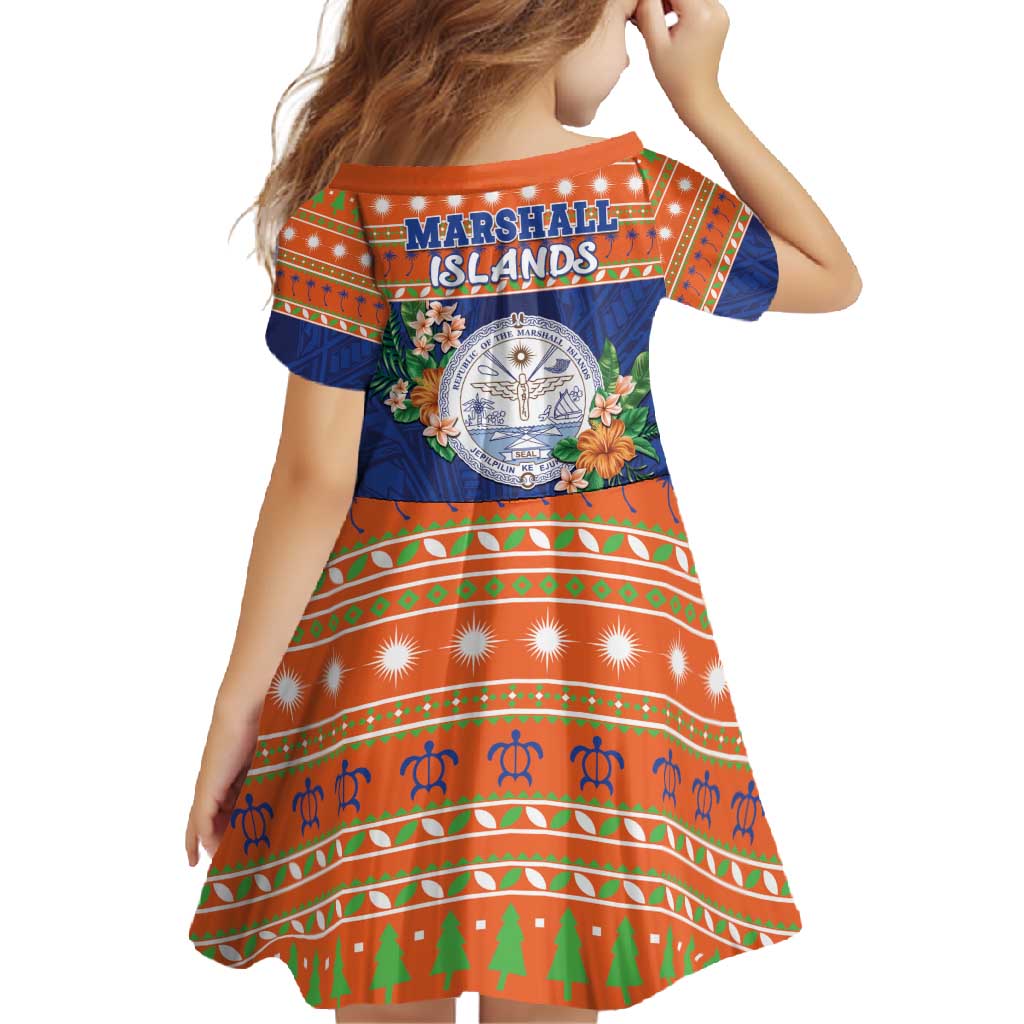 Marshall Islands Christmas Family Matching Mermaid Dress and Hawaiian Shirt Marshallese Seal Meddi Kirijmoj LT05 - Polynesian Pride