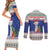 Northern Mariana Islands Christmas Couples Matching Short Sleeve Bodycon Dress and Long Sleeve Button Shirt Poinsettia Filis Pasgua