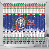 Northern Mariana Islands Christmas Shower Curtain Poinsettia Filis Pasgua LT05 - Polynesian Pride