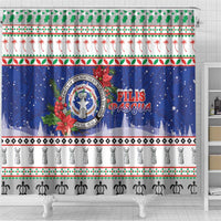 Northern Mariana Islands Christmas Shower Curtain Poinsettia Filis Pasgua LT05 - Polynesian Pride