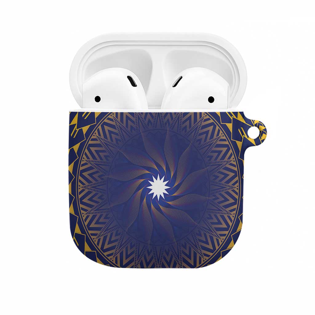 Nauru Angam Day AirPods Case Polynesian Tribal Pattern Unique Style LT05 Blue - Polynesian Pride