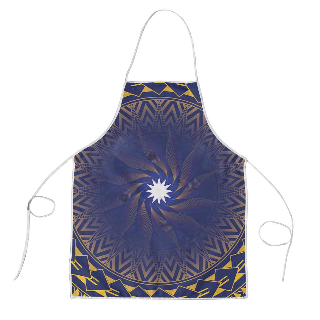 Nauru Angam Day Apron Polynesian Tribal Pattern Unique Style LT05 Blue - Polynesian Pride