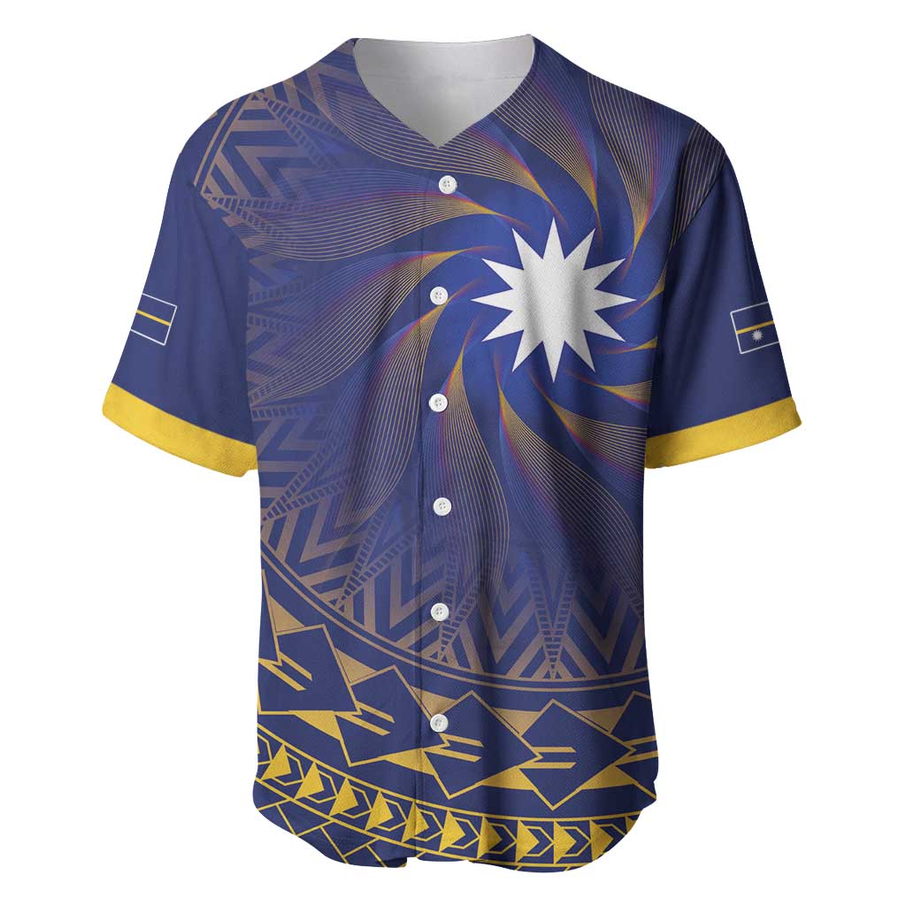 Nauru Angam Day Baseball Jersey Polynesian Tribal Pattern Unique Style - Polynesian Pride