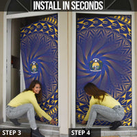 Nauru Angam Day Door Cover Polynesian Tribal Pattern Unique Style - Polynesian Pride