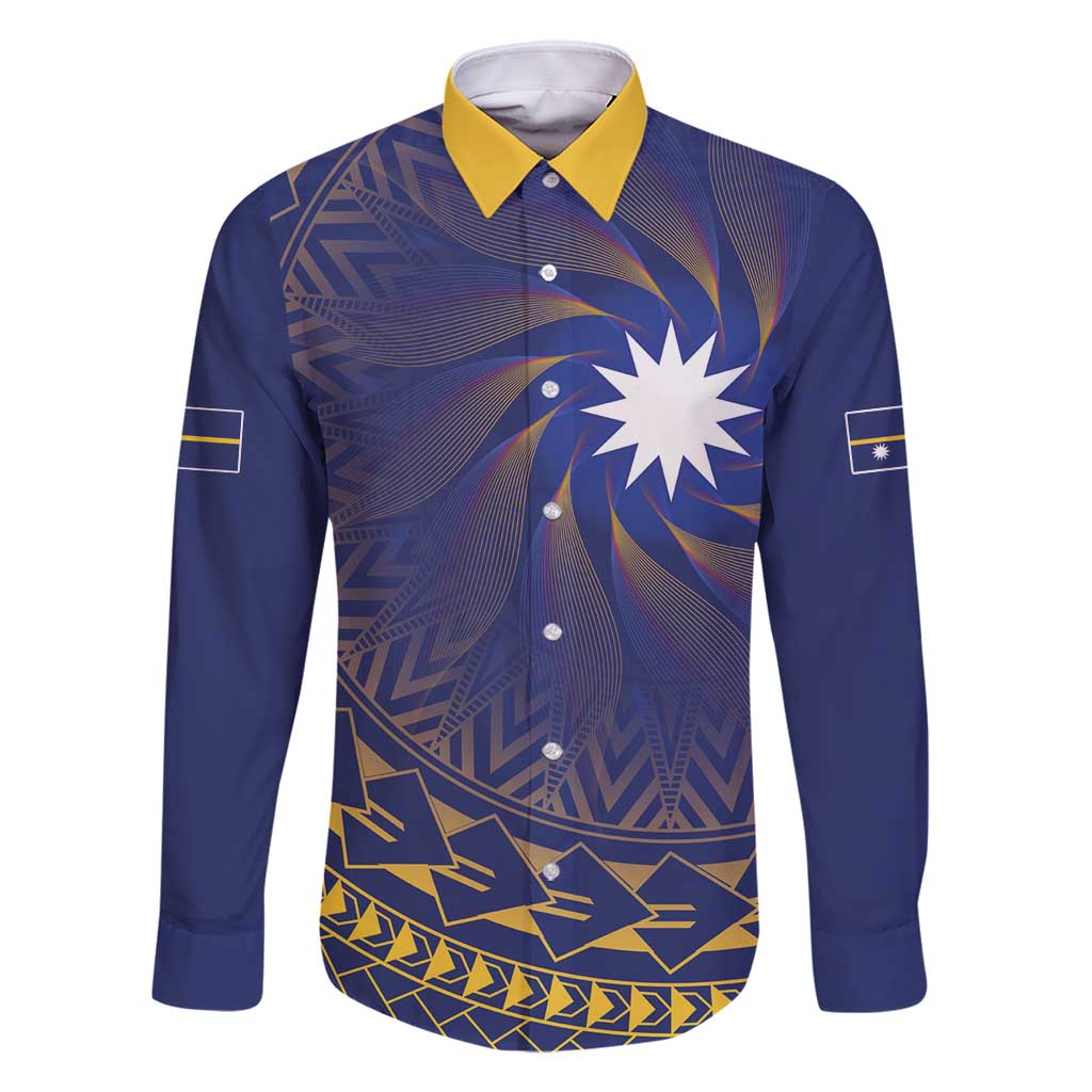 Nauru Angam Day Family Matching Long Sleeve Bodycon Dress and Hawaiian Shirt Polynesian Tribal Pattern Unique Style - Polynesian Pride