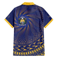 Nauru Angam Day Family Matching Off Shoulder Short Dress and Hawaiian Shirt Polynesian Tribal Pattern Unique Style - Polynesian Pride